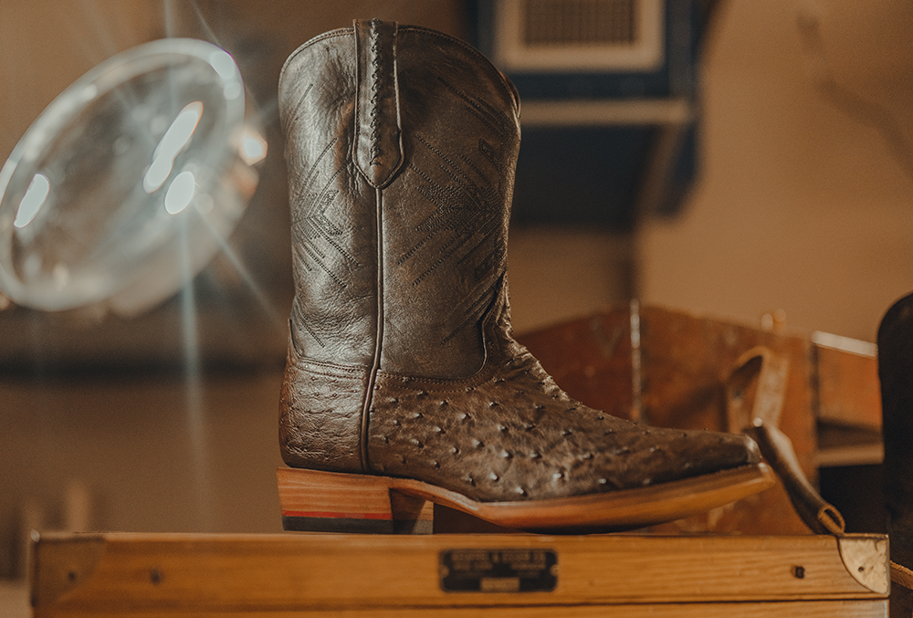 Chisos No. 2 Cowboy Boot in Brown Ostrich