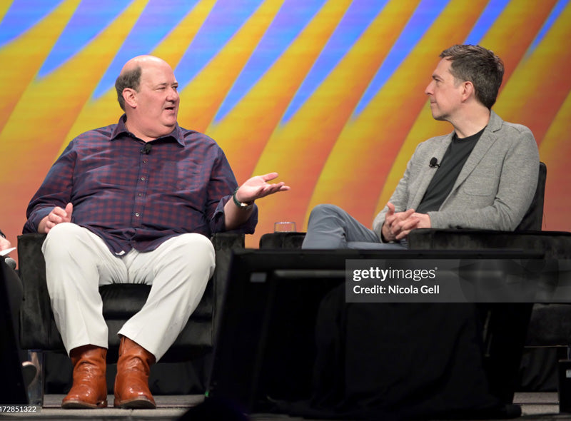 Brian Baumgartner and Ed Helms in conversation at the 2023 SXSW festival in Texas