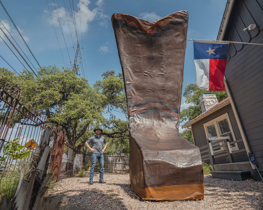 World's largest pinata cowboy boot