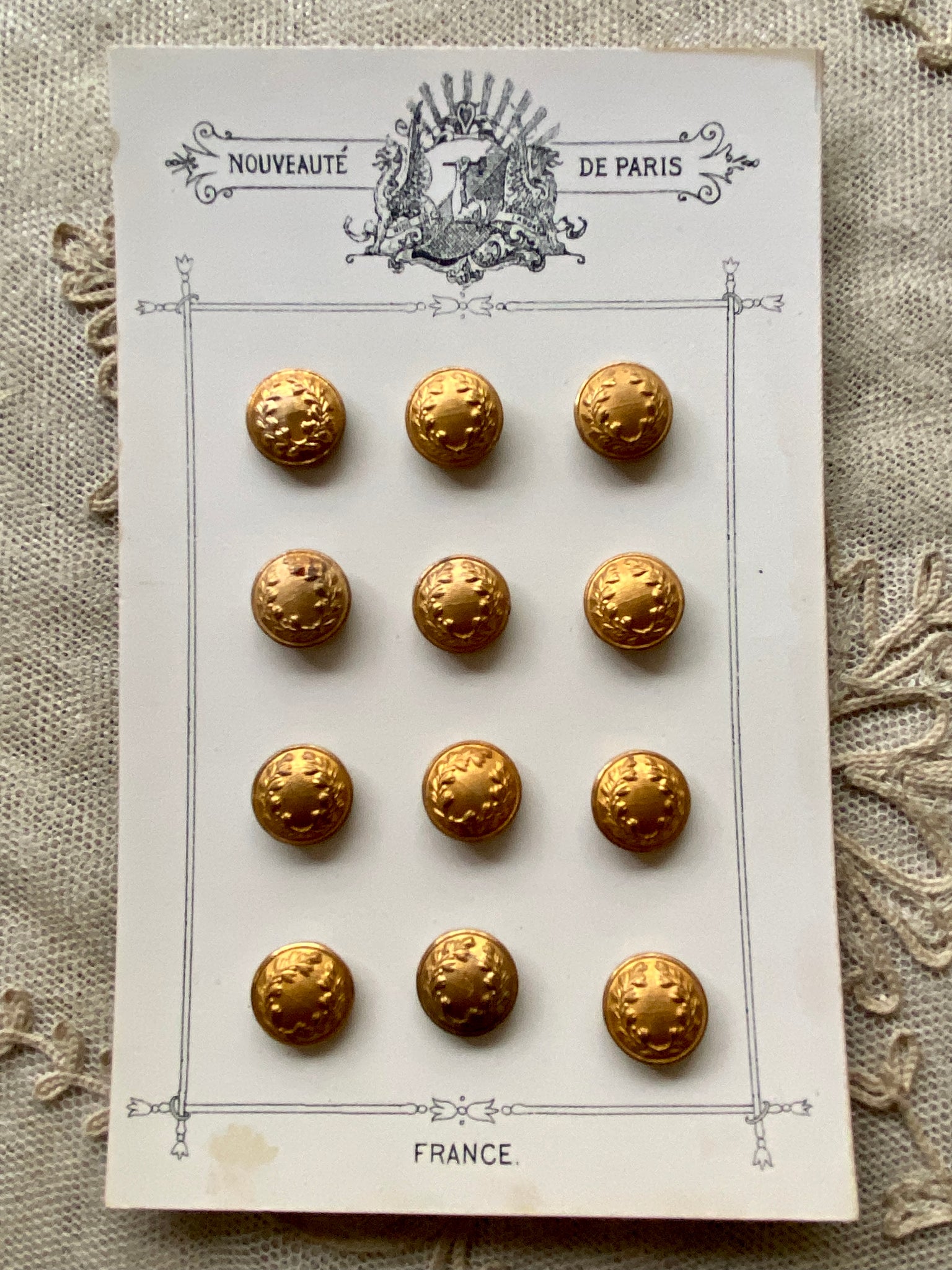 French Gold Gilt Antique Buttons – Vintage Passementerie
