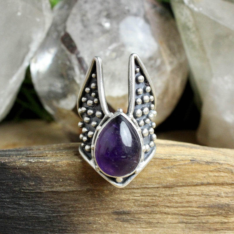 Cygnus Ring With Amethyst-Rings-Acid Queen Jewelry-PaxtonGate