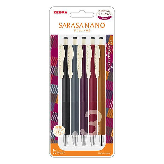 Zebra Sarasa Clip Gel Pens  5 pack - Tulip Bouquet (Limited