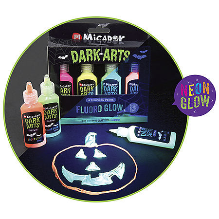 Micador Dark Arts, Neon Glow Scented Highlighters, 6-Color Set
