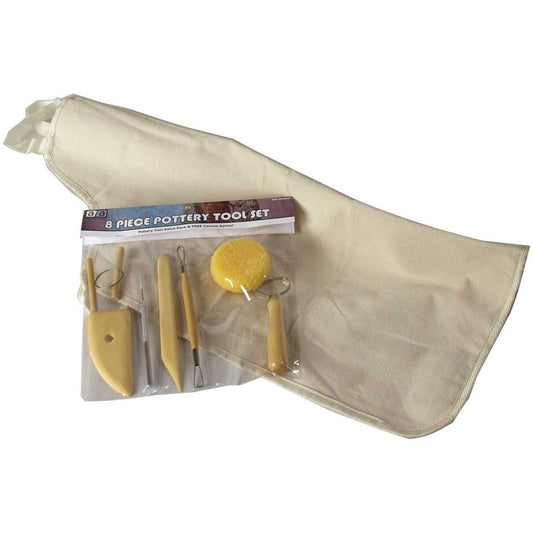 Art Advantage Tool Pottery Kit with Fettling Knife Stained