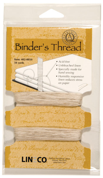 Lineco, Natural Waxed Linen Thread 20 Yards, Books by Hand Natural