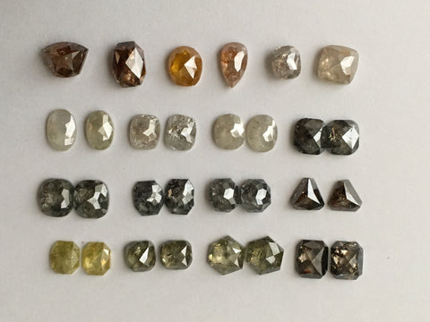 Different shape of Salt and Pepper Diamonds