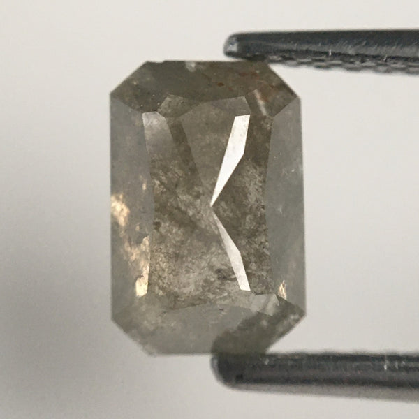 1.34 Ct Fancy Gray Emerald Shape Natural Loose Diamond, 7.76 mm X 5.10 mm X 3.22 mm Beautiful sparkling faceted diamond  SJ05/36