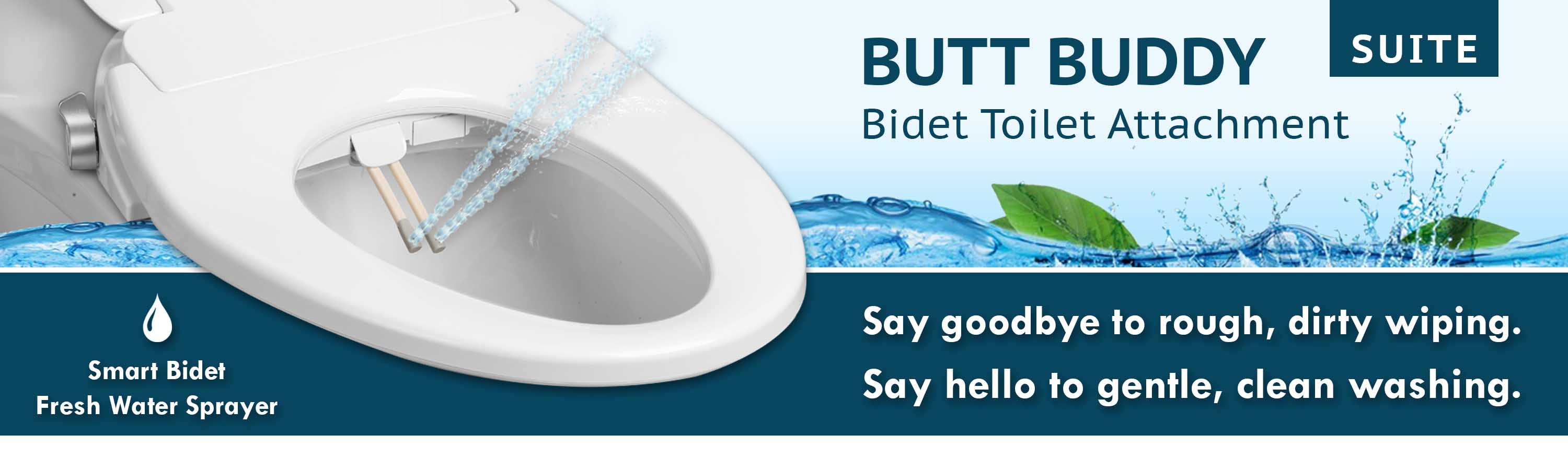 Butt Buddy Suite - Smart Bidet Attachment (Cool & Warm Water Sprayer, Air Dryer & Toilet Seat )