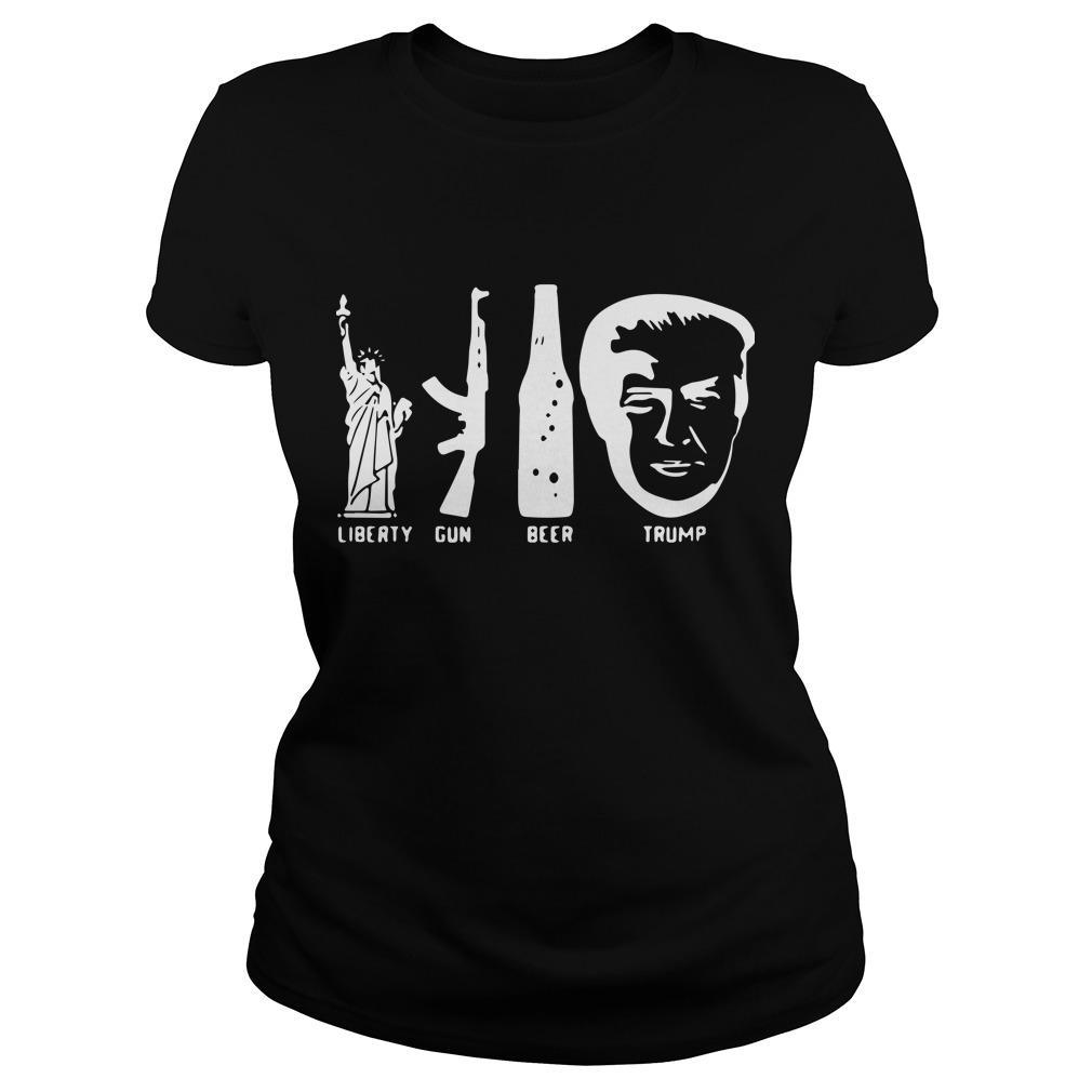 Lgbt Libety Gun Beer Trump Shirt