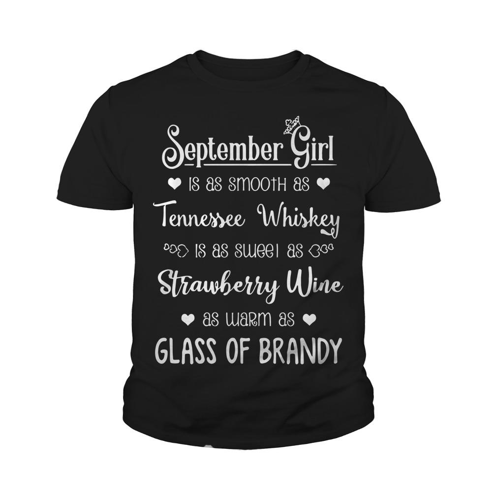 September Girl Is As Smooth As Tennessee Whiskey T Shirt