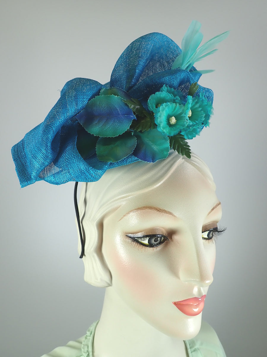 Teal Blue and Hot Pink Kentucky Derby Fascinator – What a Great Hat