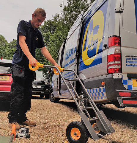 iTip Handles on a sack truck