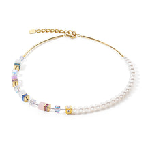 Load image into Gallery viewer, GeoCUBE® Precious Fusion Pearls Necklace Multicolour Pastel
