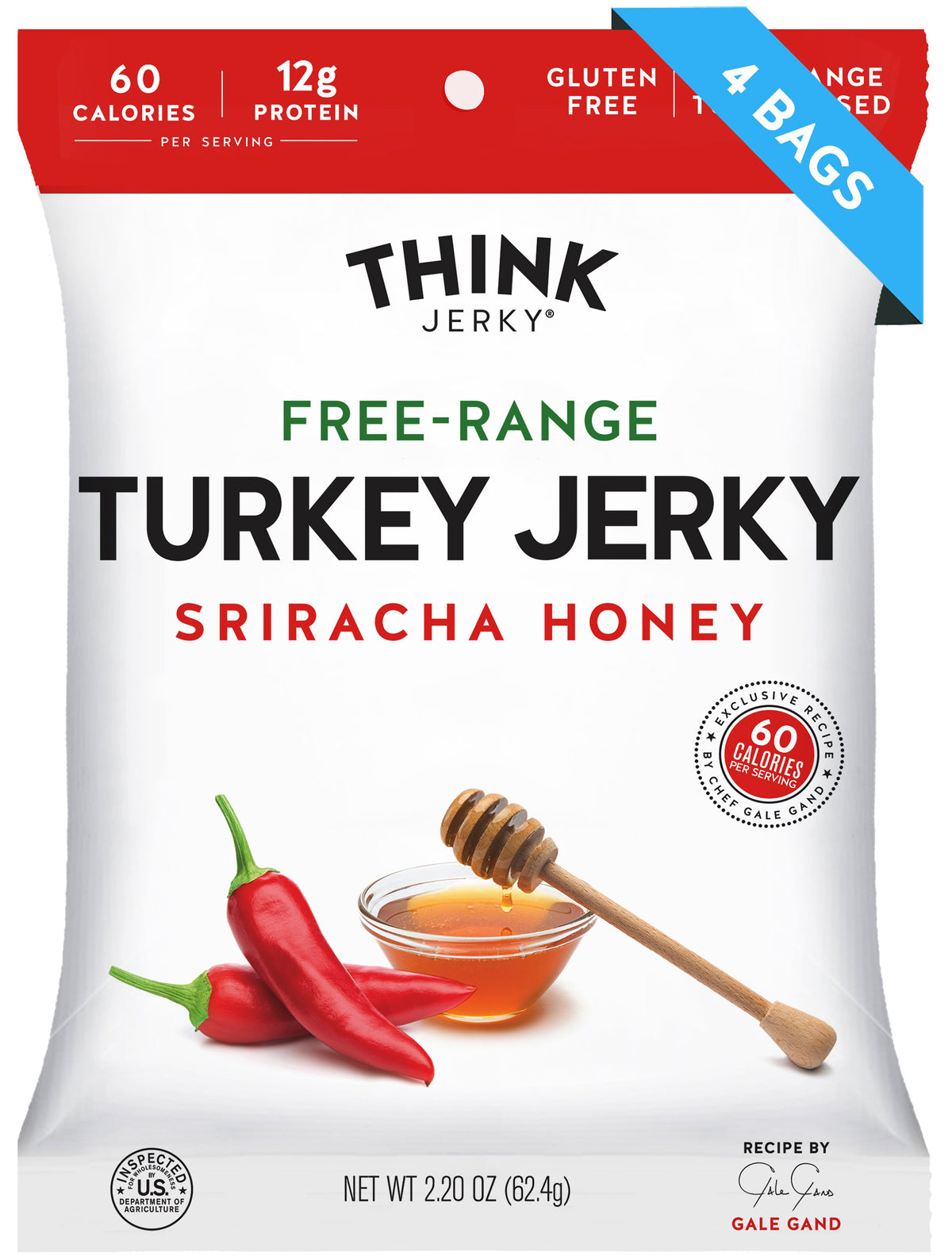 Sriracha Honey Free-Range Turkey Jerky – Think Jerky