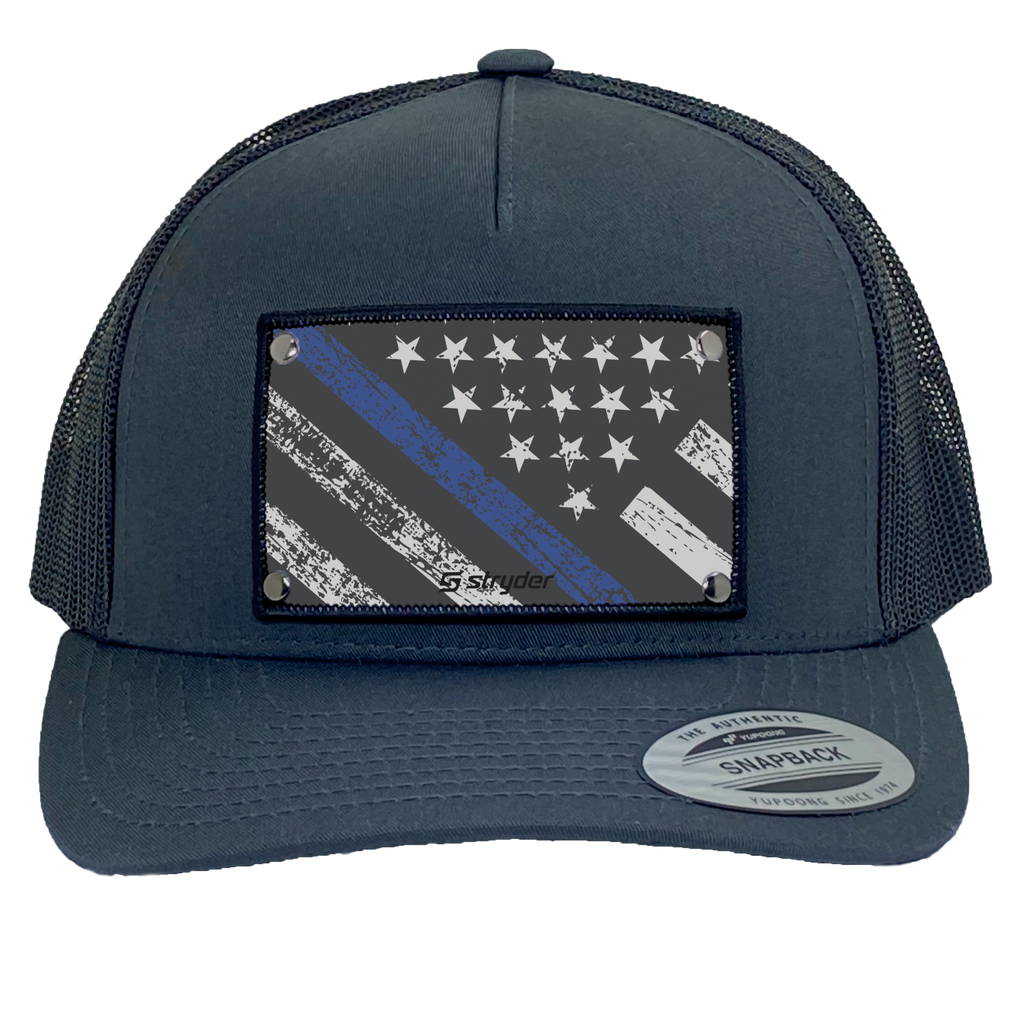 Thin Blue Line Charcoal Trucker Snapback Hat – Stryder Gear