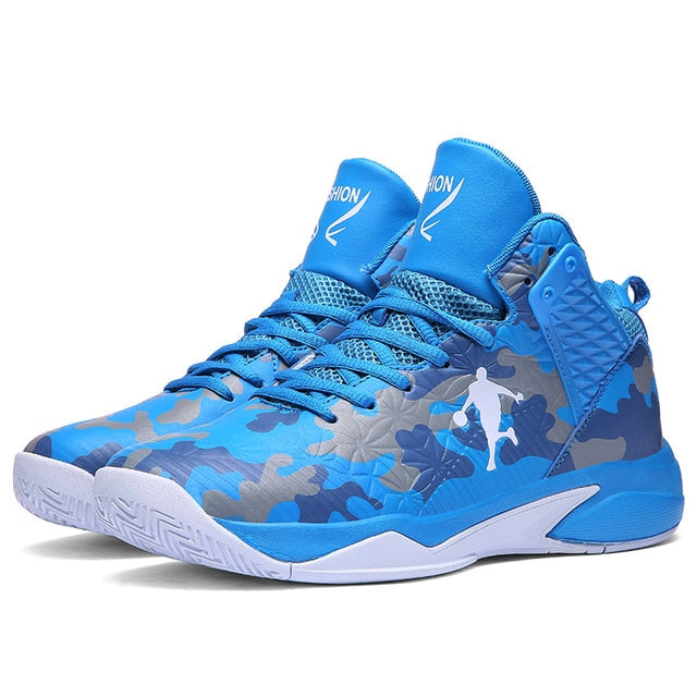 blue jordan basketball shoes