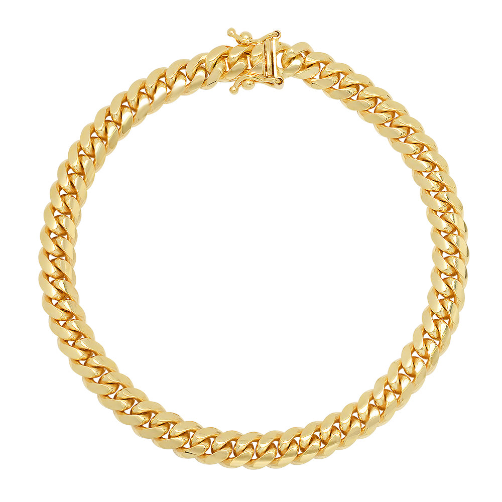 5mm Diamond Cut Franco Bracelet, 14K Gold Mens Bracelet, Solid Gold 8.5 Inches / Luxury Lobster Clasp