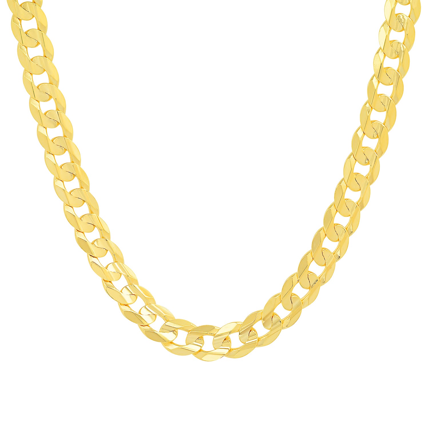 Mociun Tapered Flat Curb Chain Necklace