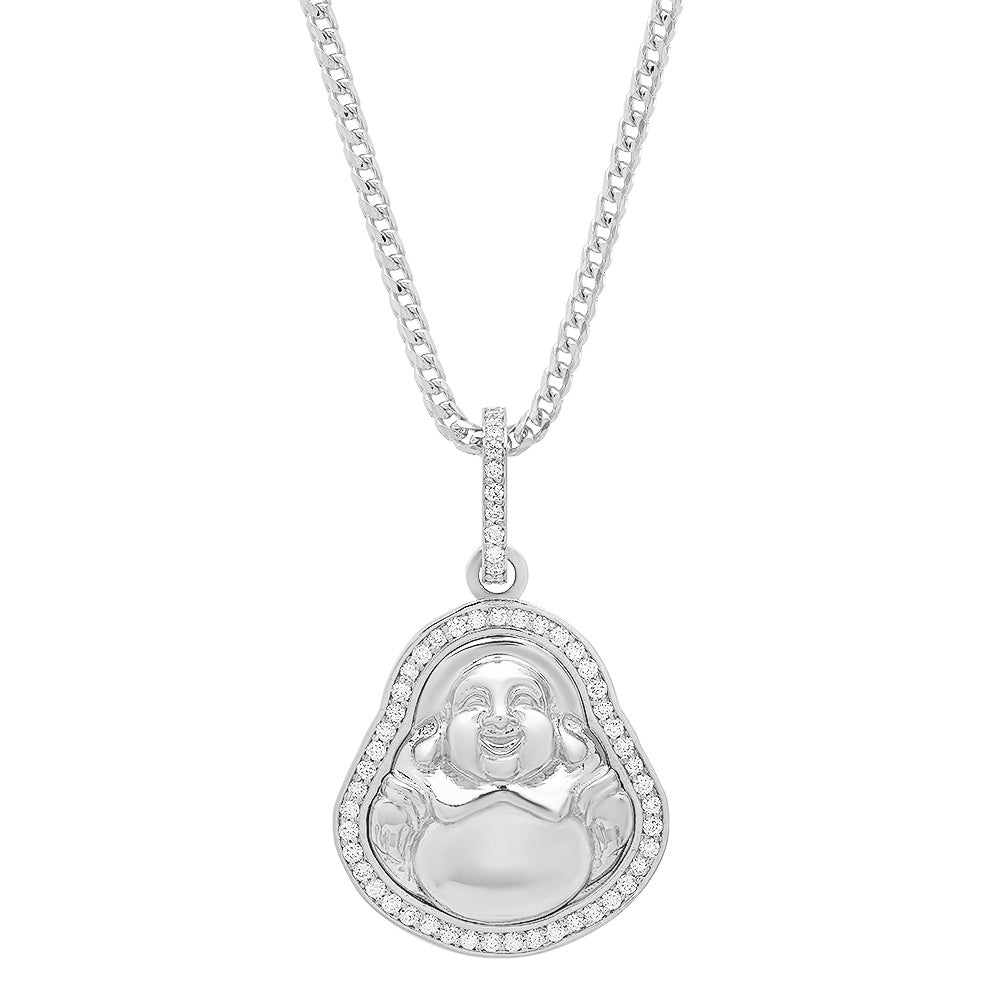 diamond buddha pendant