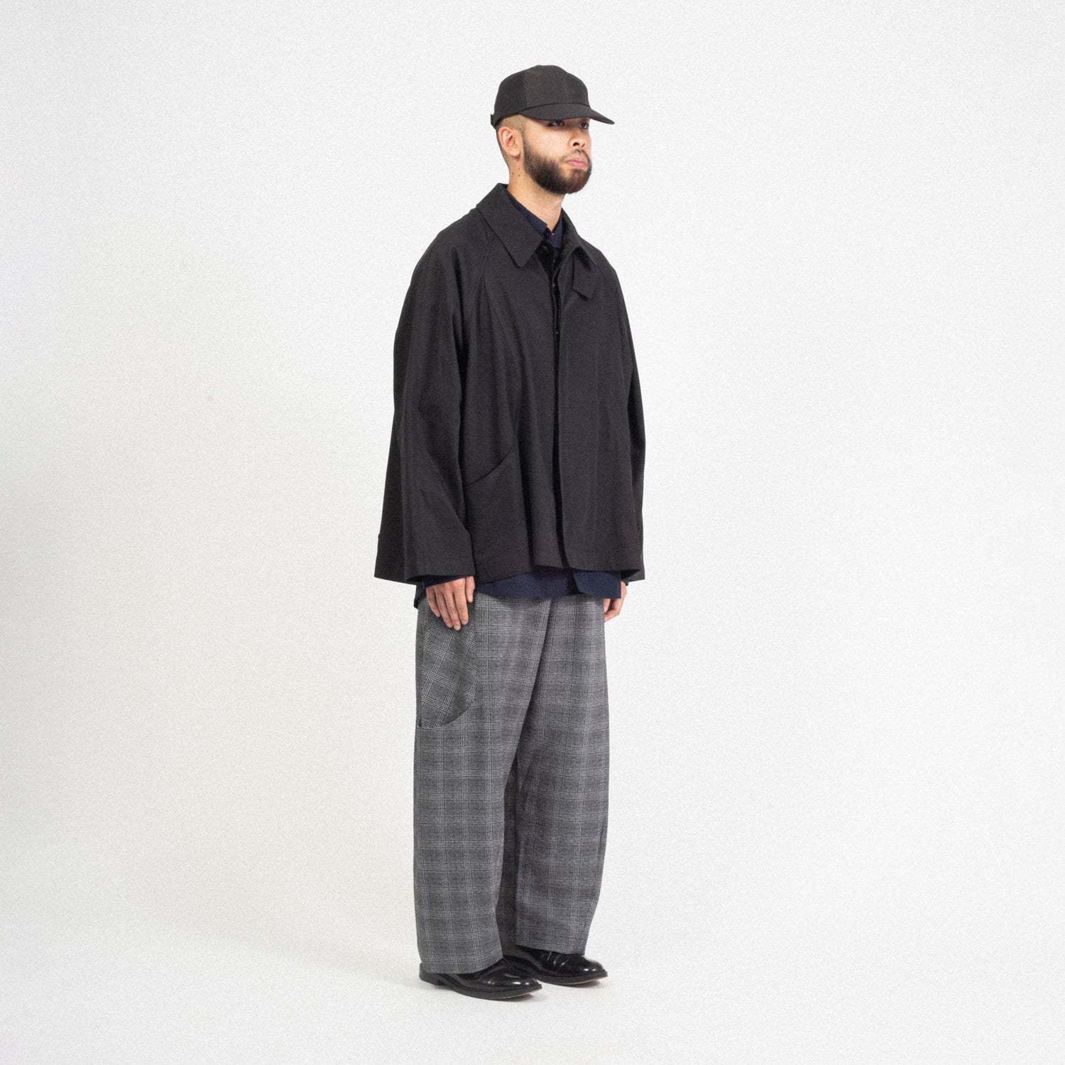 SAGE NATION] BOX PLEAT TROUSER _ BLACK