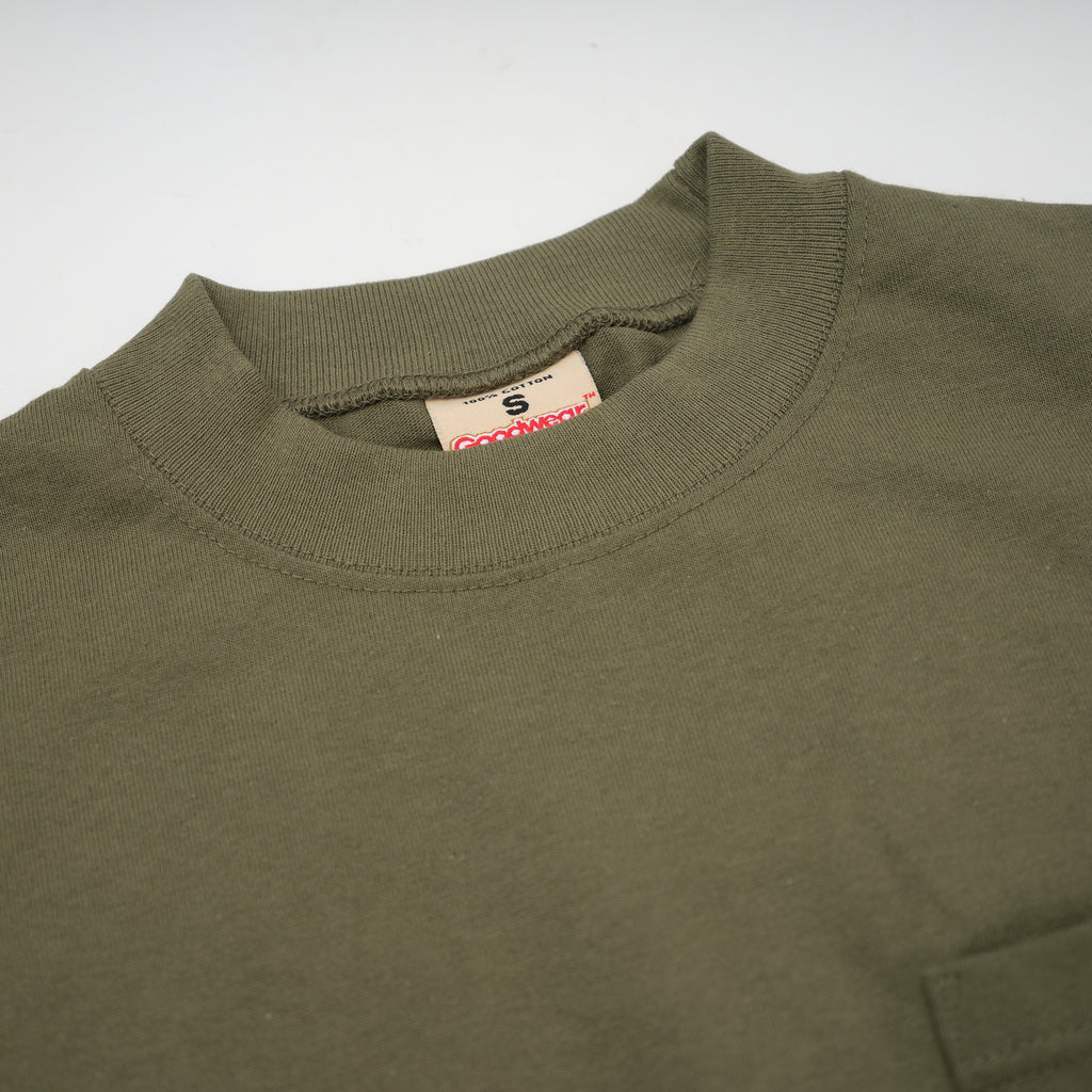 [GOODWEAR USA] SHORT SLEEVE CREW NECK WITH POCKET _ OLIVE