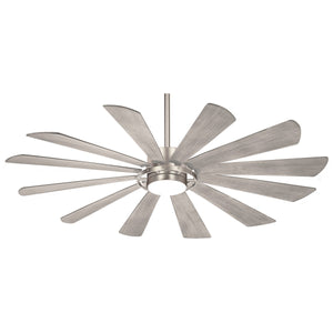Minka-Aire Windmolen 65" LED Ceiling Fan - Brushed Steel - F870L-BS