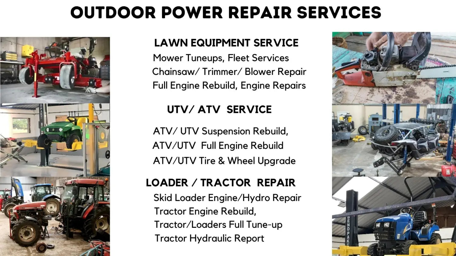 Outdoor Power Sales & Service LLC Lawn Mower Repair, Atv Repair, Utv Repair, Tractor Repair Services Near Mt Vernon IL, Benton IL, Christopher IL, West Frankfort IL