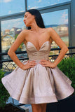 Sparkly Sweetheart Champagne Homecoming Dresses(ED212127)