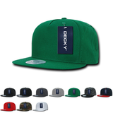 Wholesale Blank 5 Panel Flat Bill Snapback Hats - Decky 1064