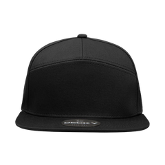Decky 1098 - 7-Panel Snapback Flat Bill Hat, front view