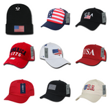 Wholesale Bulk Blank American USA Flag Hats and Caps