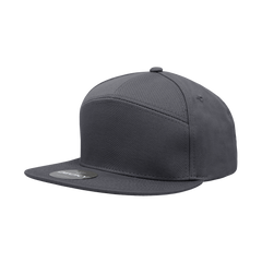 Decky 1098 - Blank 7 Panel Flat Bill Snapback Hat