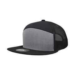 Decky 1133 - Blank 7 Panel Trucker Flat Bill Snapback Hat