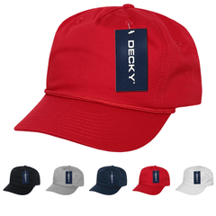 Classic 5-Panel Golf Cap with Rope - Decky 252