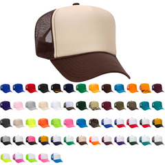 Otto 39-165, 5-panel high crown mesh back trucker hat color list