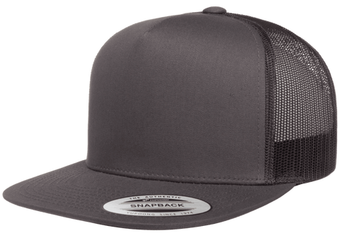 Yupoong 6006 Flat Bill Trucker Hat (5-Panel)