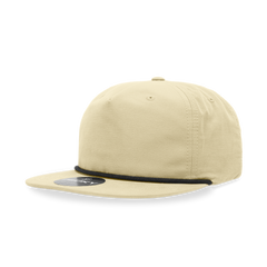 Decky 6032 - Classic Rope Cap, 5 Panel Flat Bill Hat, Snapback