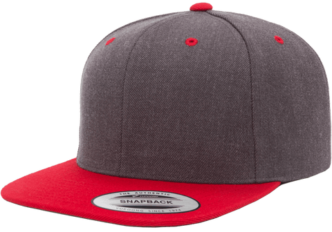 Yupoong 6089MT Premium Snapback Hat, Flat Bill Cap, 2-Tone Colors - YP Classics® Caps