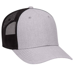 Otto 6 Panel Low Profile Mesh Back Trucker Hat, Cotton Blend Twill - 83-1239