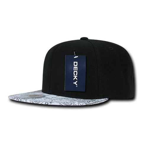 Decky 1093 - Bandana Bill Cap, Paisley Snapback Hat