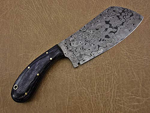 Kitchen Knife Set Damascus Pattern Stainless Steel Meat Cleaver