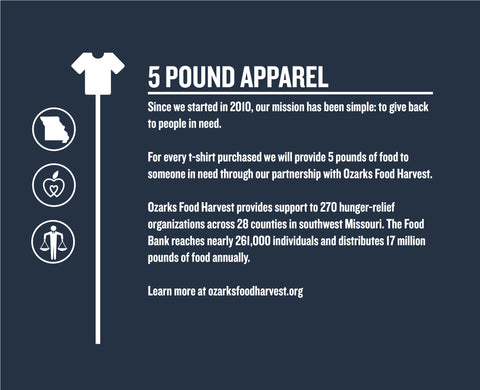 Ozarks Food Harvest Five Pound Apparel