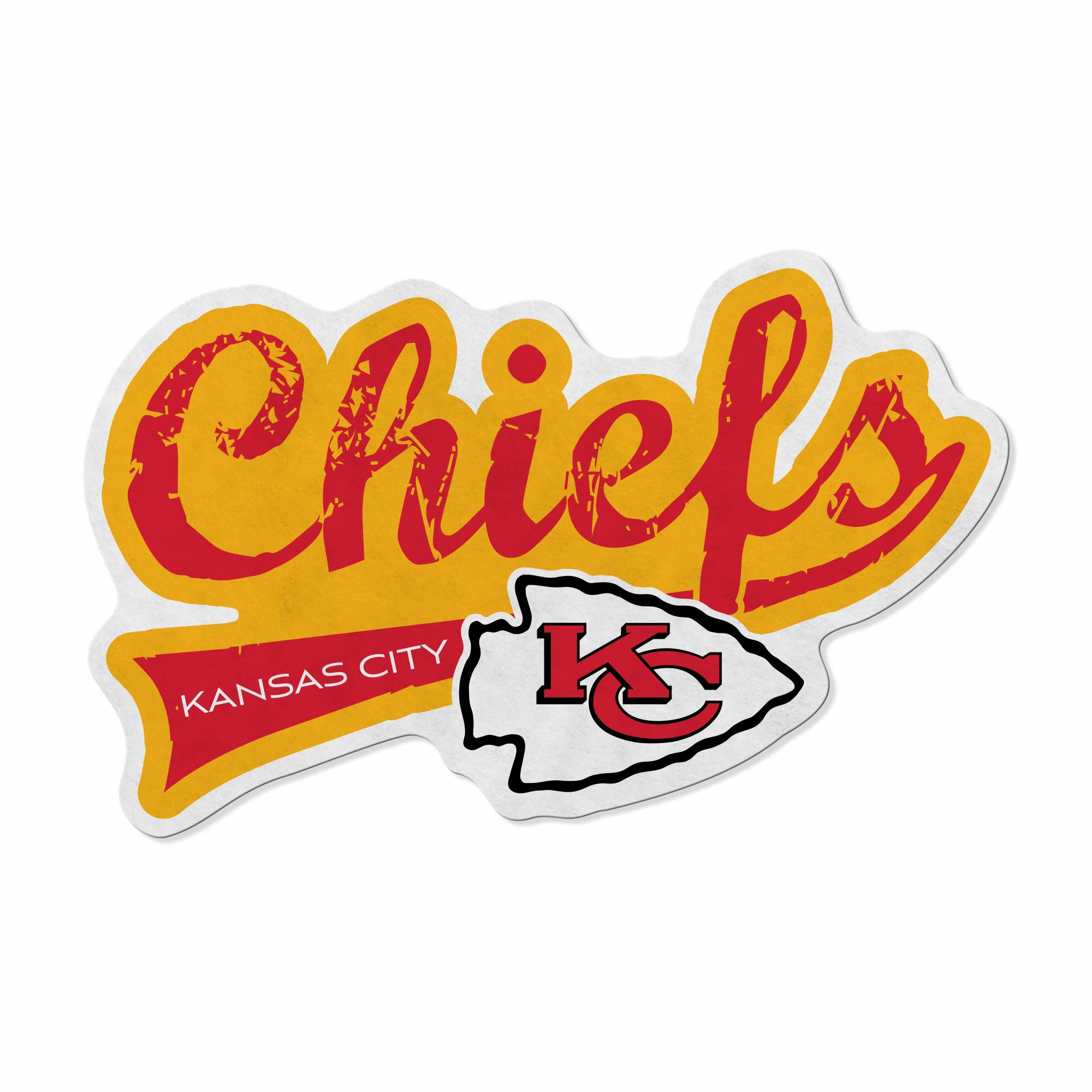 KC Chiefs Distressed Pennant – Five Pound Apparel