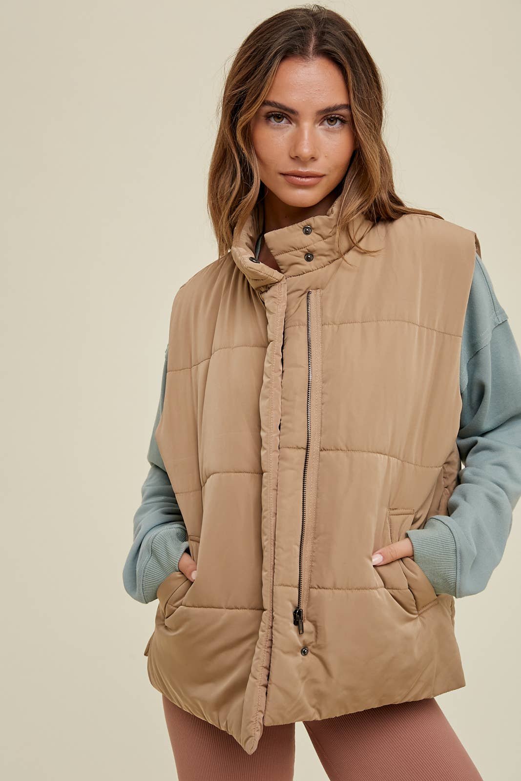 Women's YPB Satin Puffer Vest