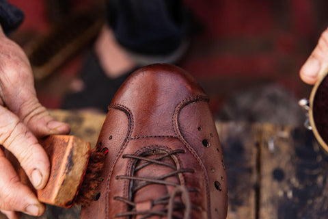 Dromarti Sportivo. Brown leather vintage cycling shoe