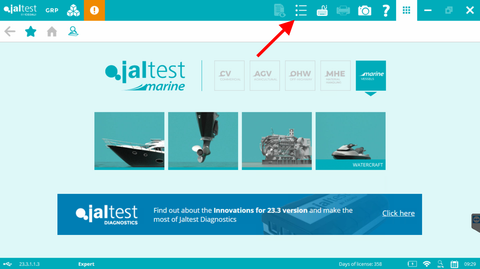 Jaltest Marine Export Mode Step 1