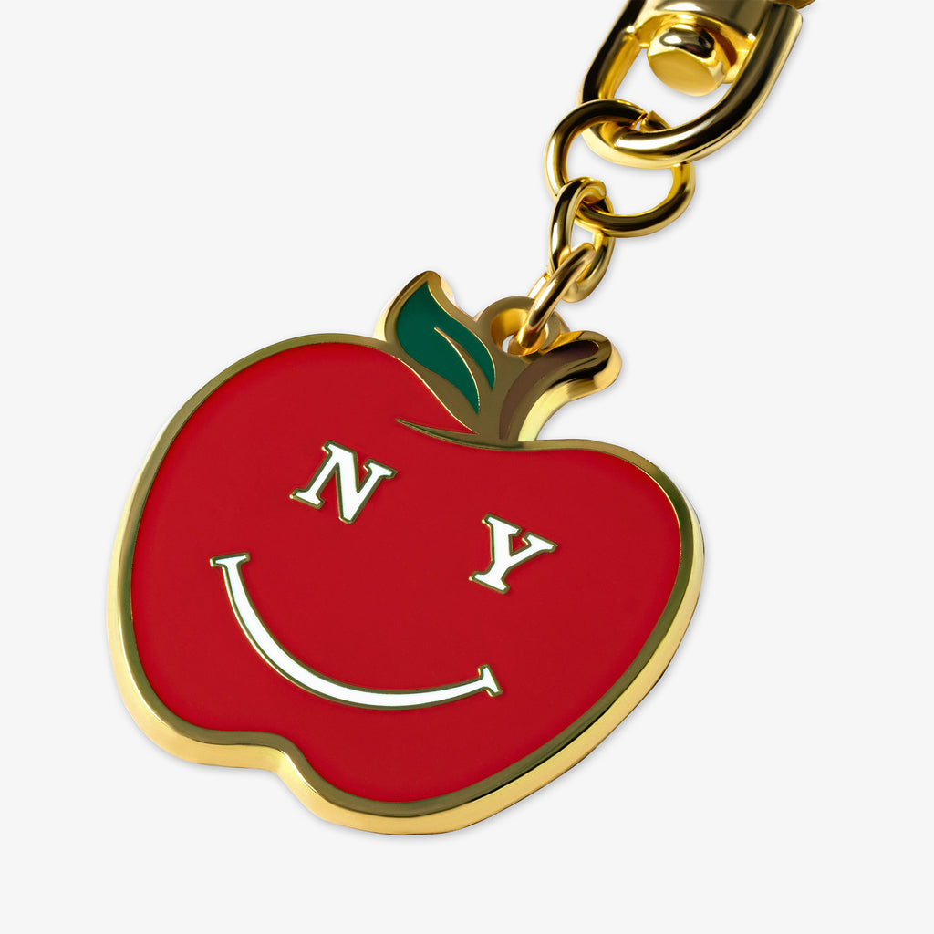 Kate Spade Enamel Red apple keychain /purse charm 