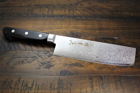 Nakiri Knife - Damascus - Hasu-Seizo - Sakai Takayuki