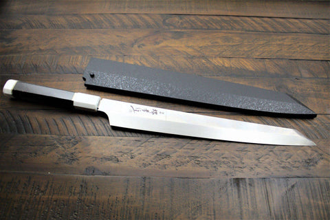 Ginryu Honyaki Kengata Yanagiba Slicer Knife with Saya 300 mm (11.8") Sakai Takayuki