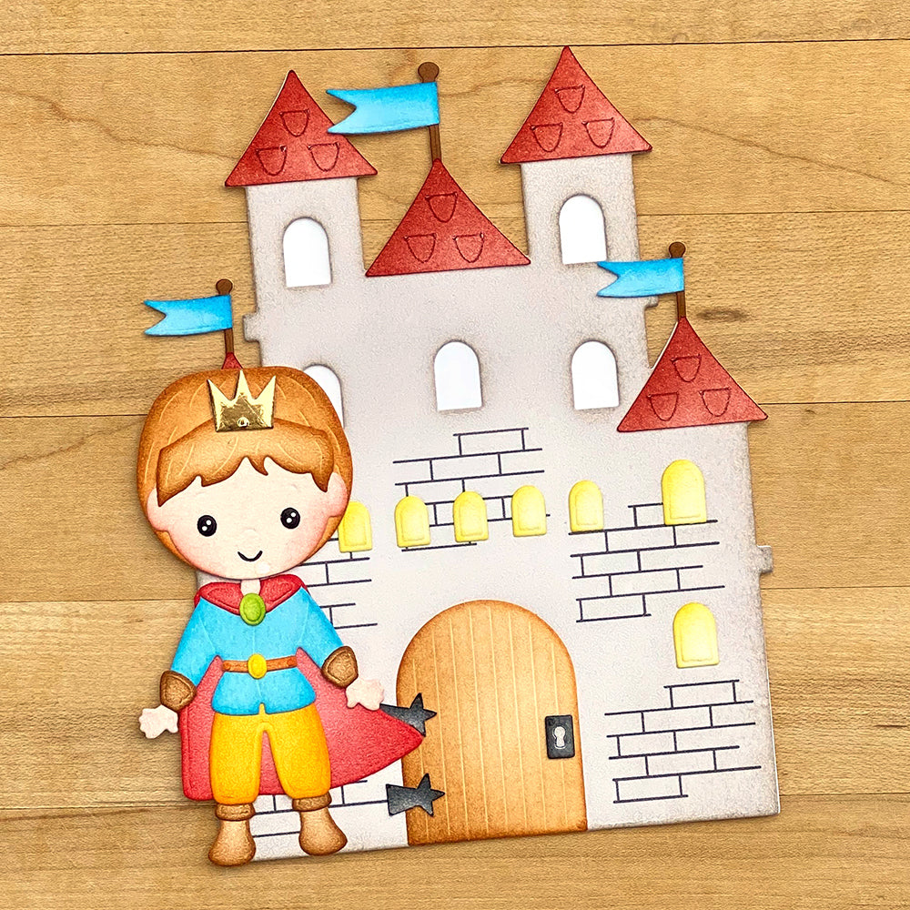 Castle Folding Card - ElizabethCraftDesigns.com